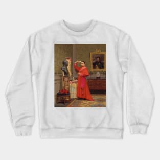 The Comparison by Jehan Georges Vibert Crewneck Sweatshirt